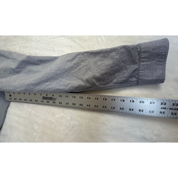 Taylor Stitch Mens Organic Cotton Button-Down Shirt Gray Size 42 Long Sleeve - Picture 7 of 8